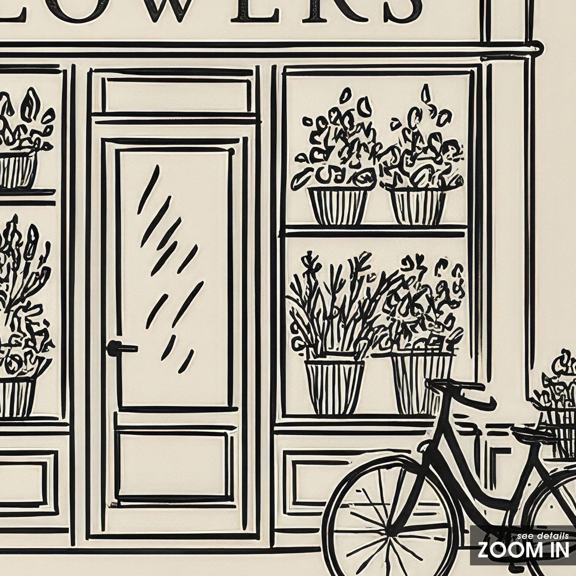 The Flower Shop — Storefront Print – detail closeup