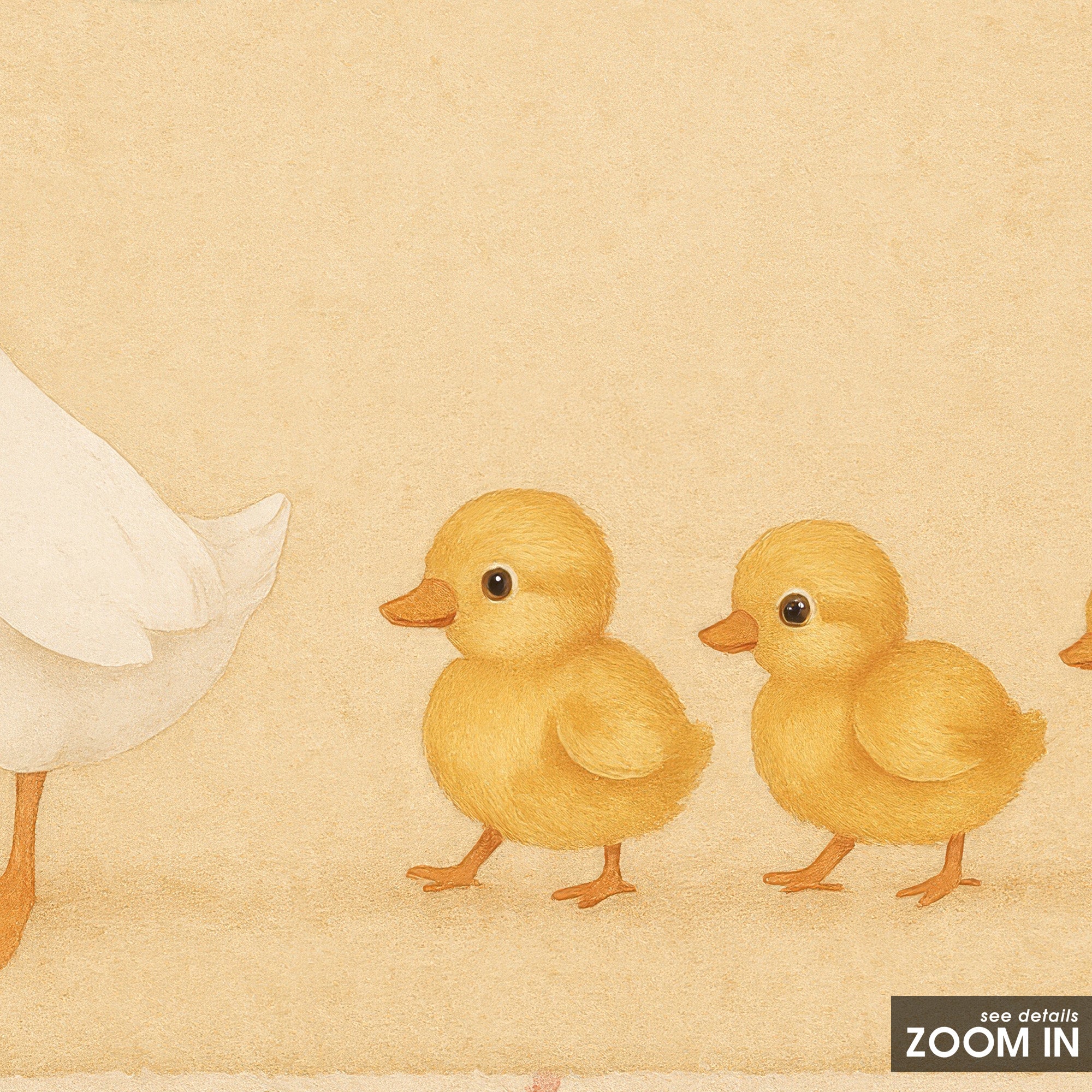 Goose Parade — Nursery Art Print – in room setting