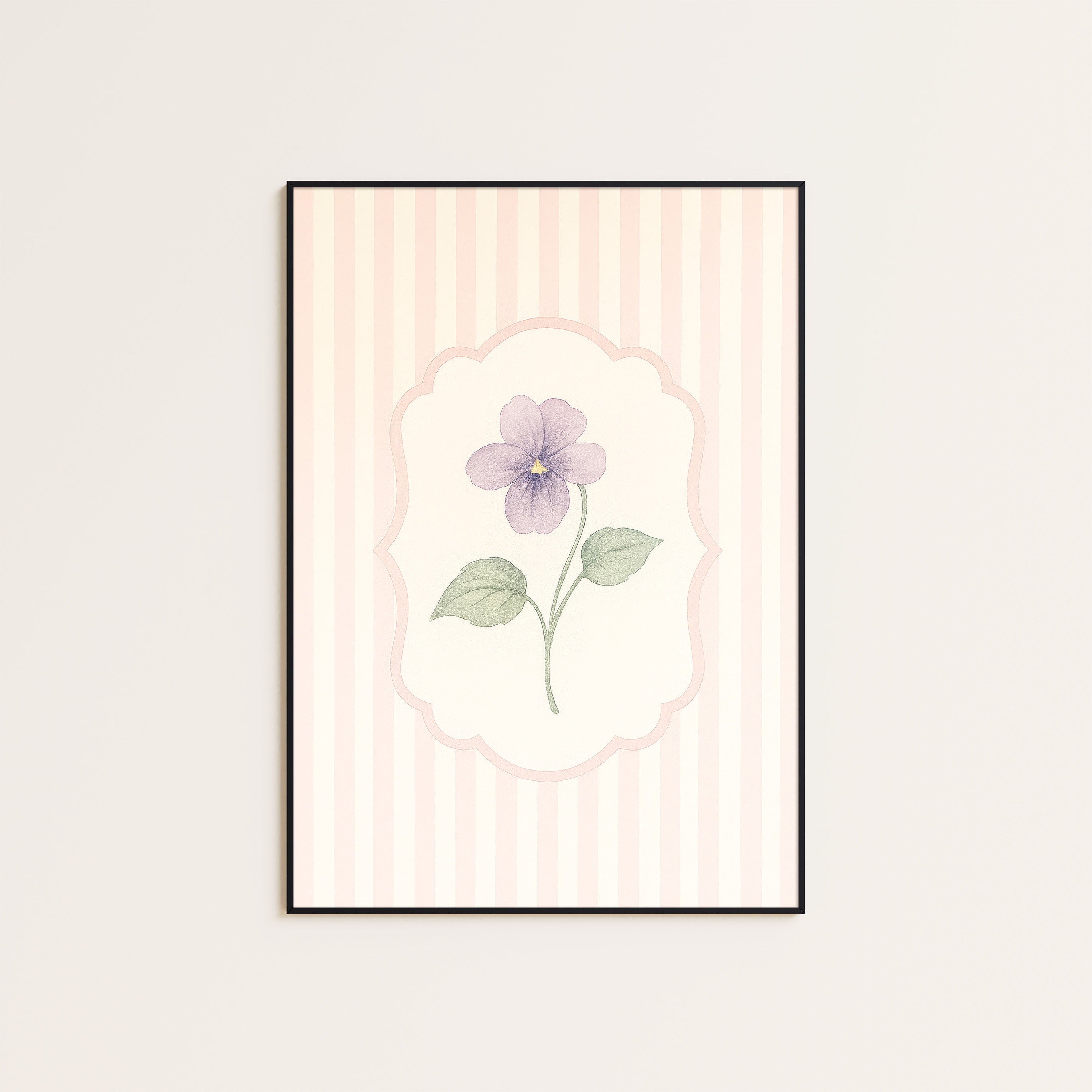 Single Violet — Pink Cameo Print – unframed poster