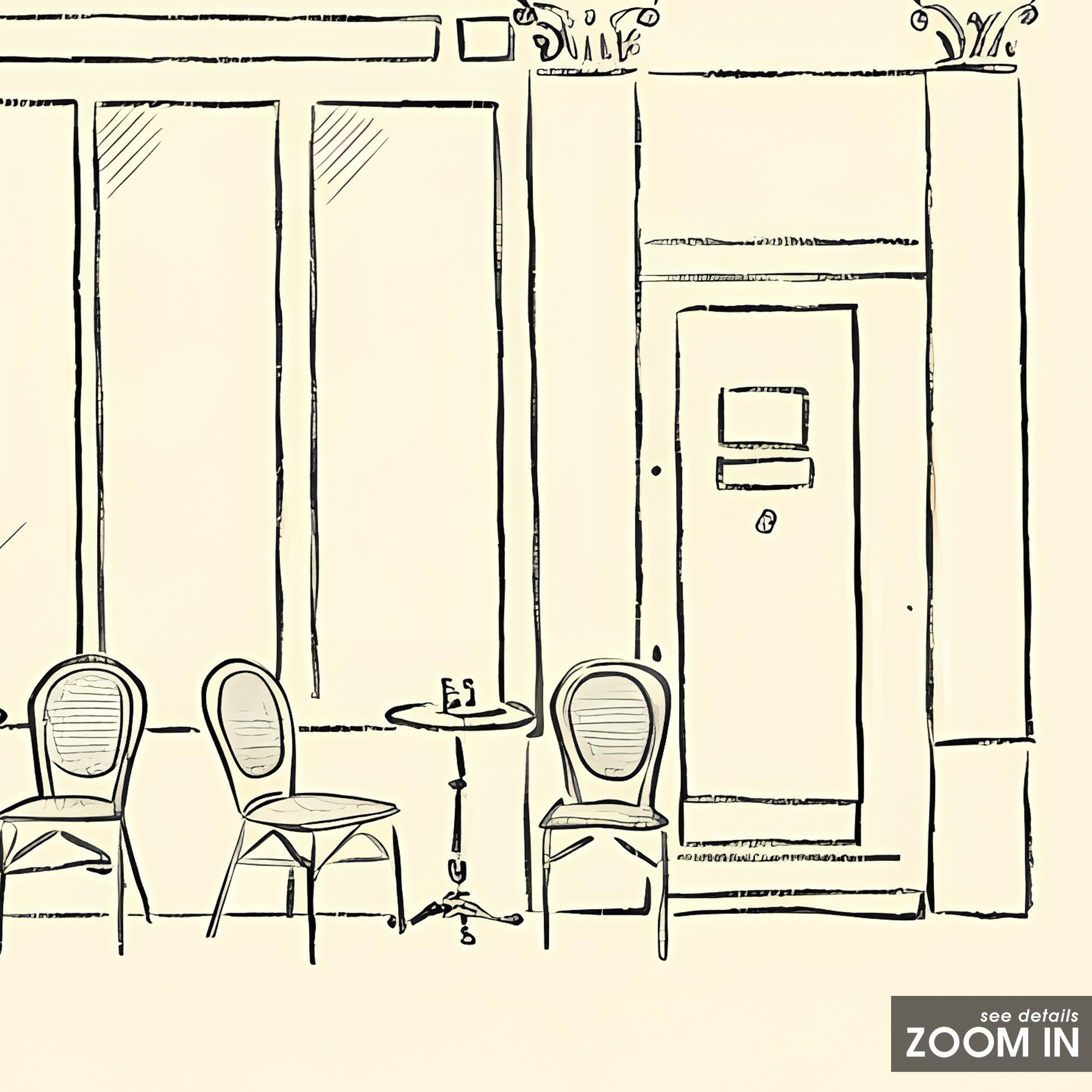 The Coffee House — Storefront Print – detail closeup