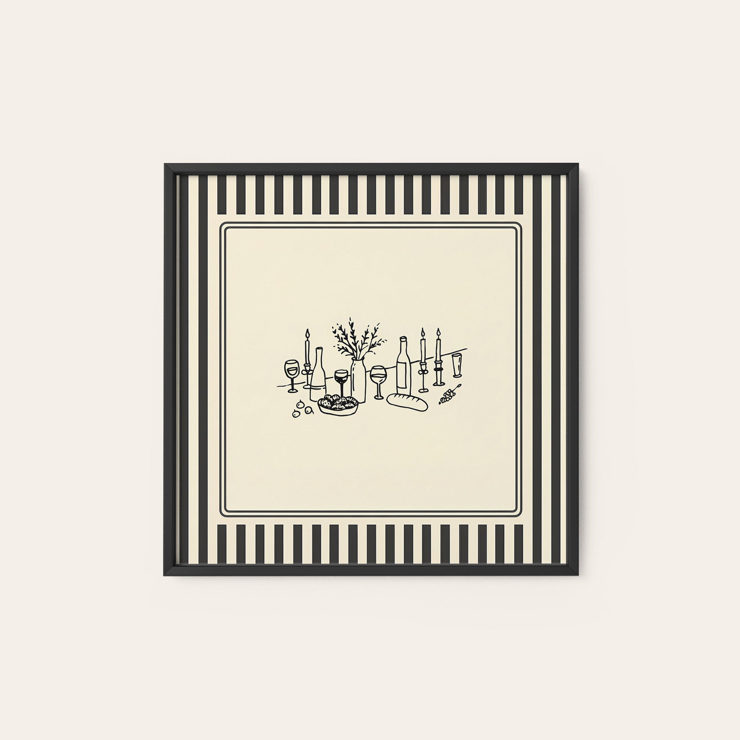 The Bar Kit — Tools Sketch Print – black frame