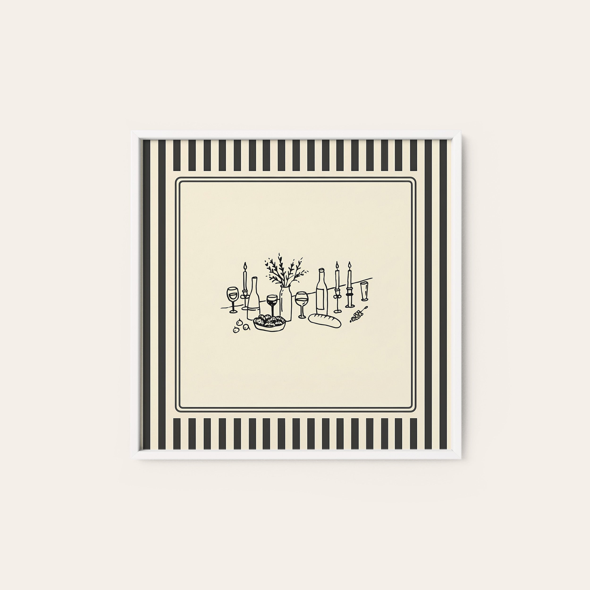 The Bar Kit — Tools Sketch Print – white frame