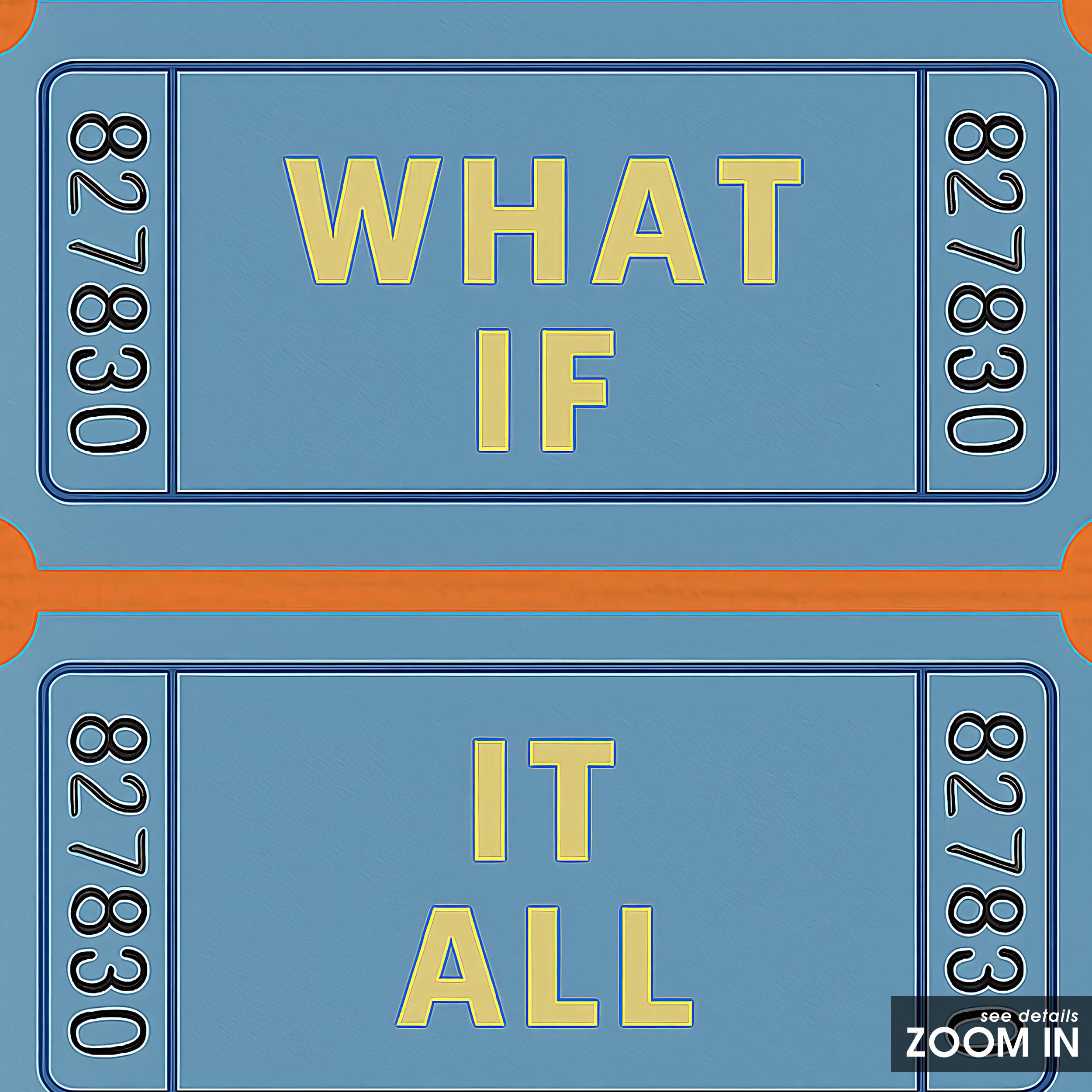 What If It All Works Out — Ticket Print – in room setting