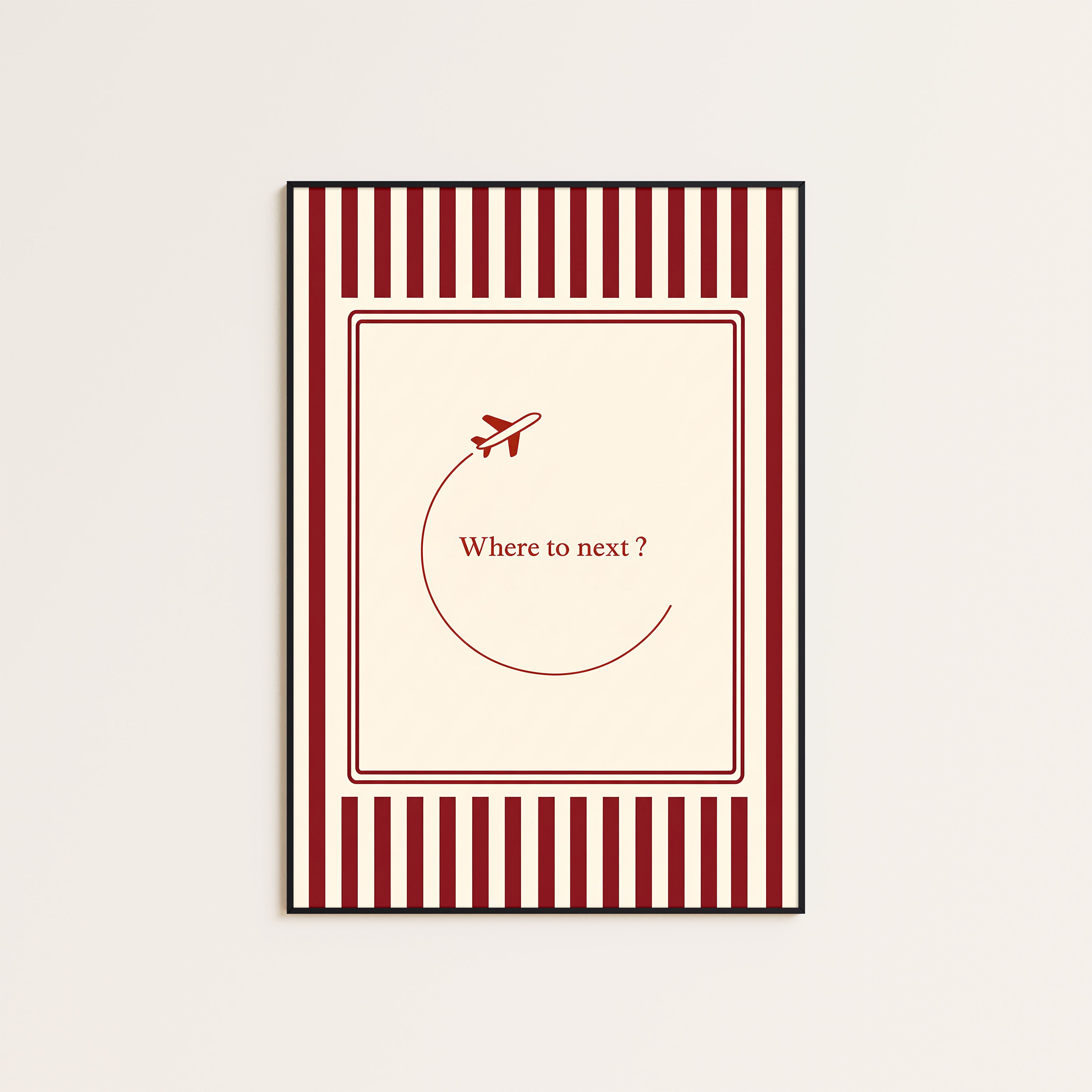 Where to Next? — Travel Note Print – unframed poster