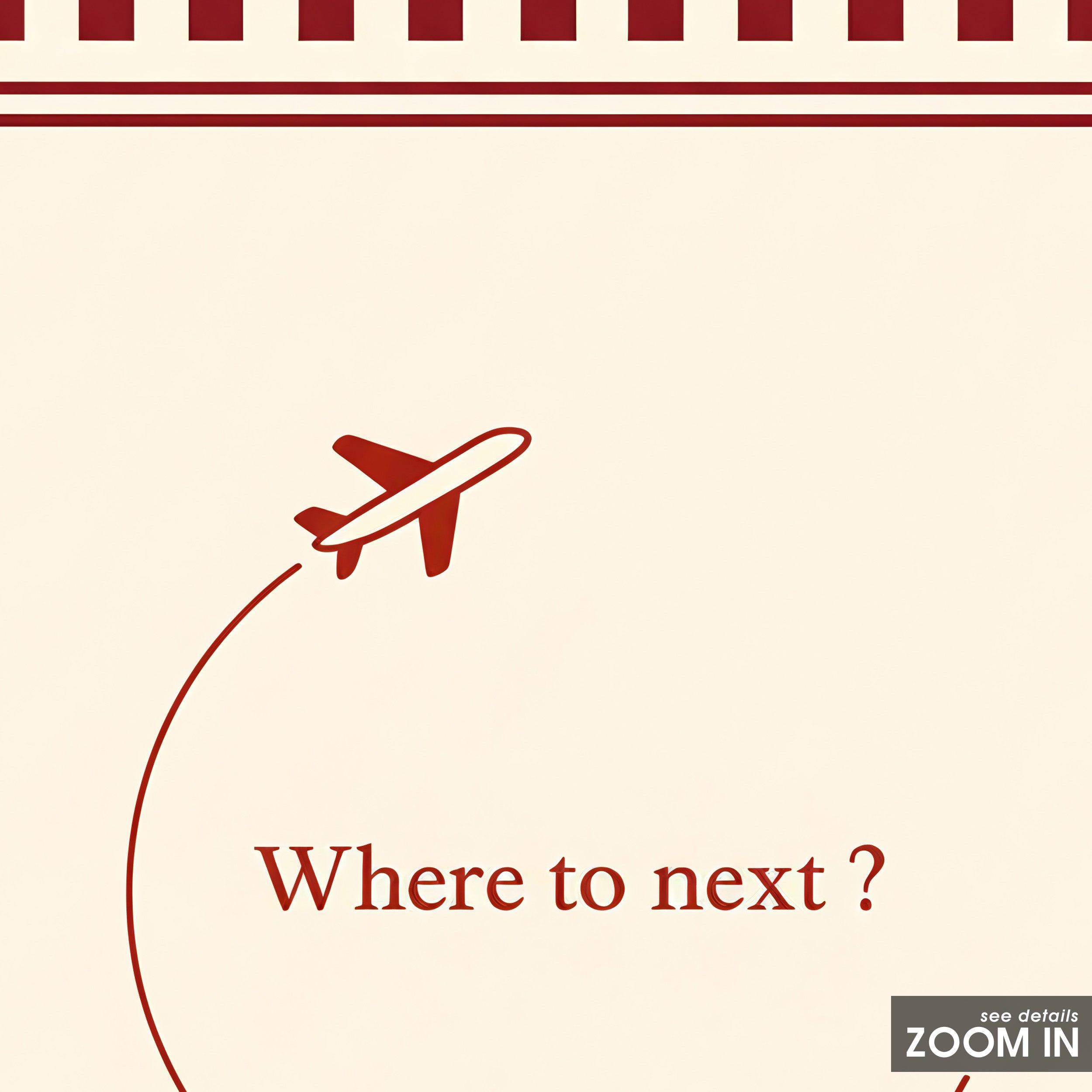 Where to Next? — Travel Note Print – in room setting