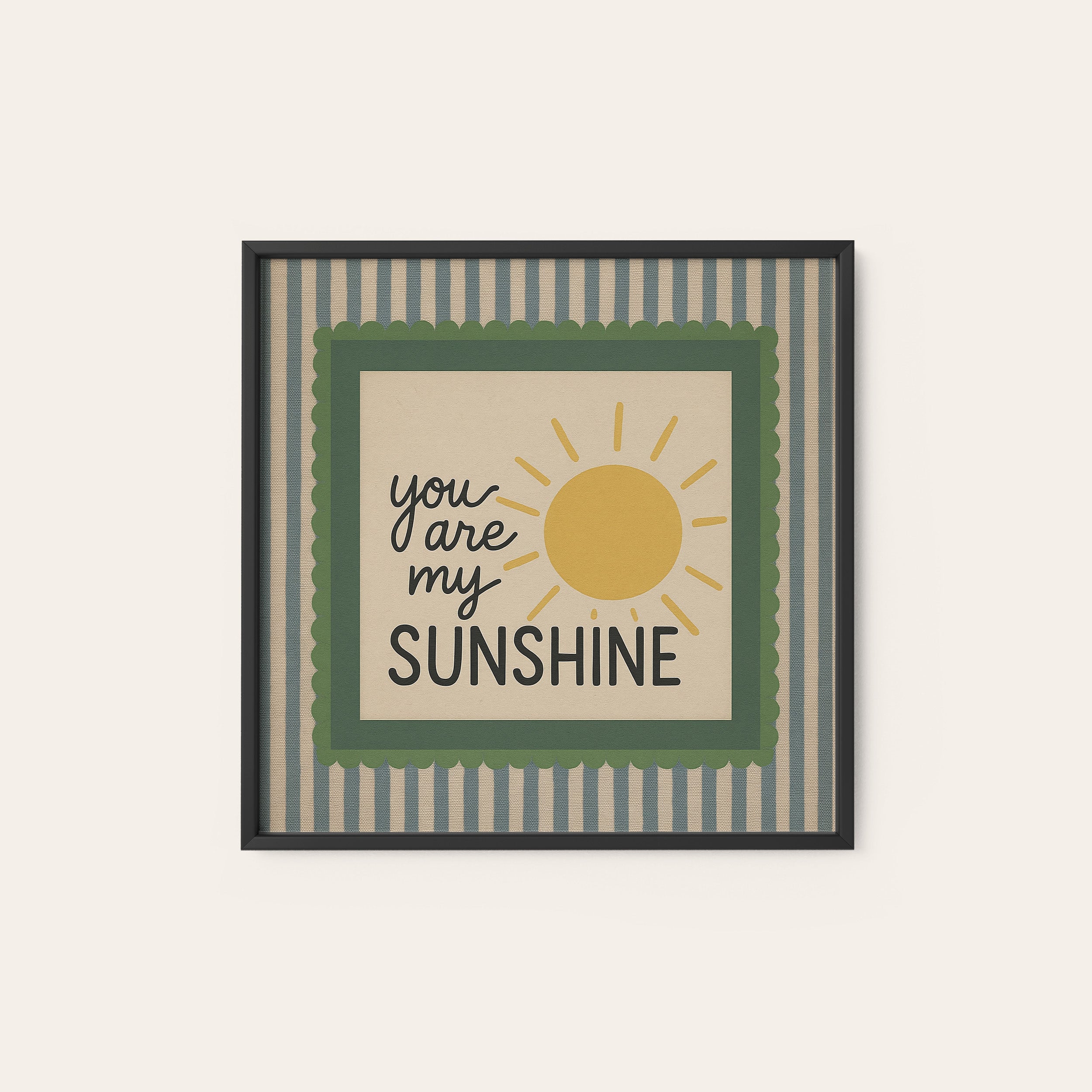 You Are My Sunshine — Sun Print – black frame