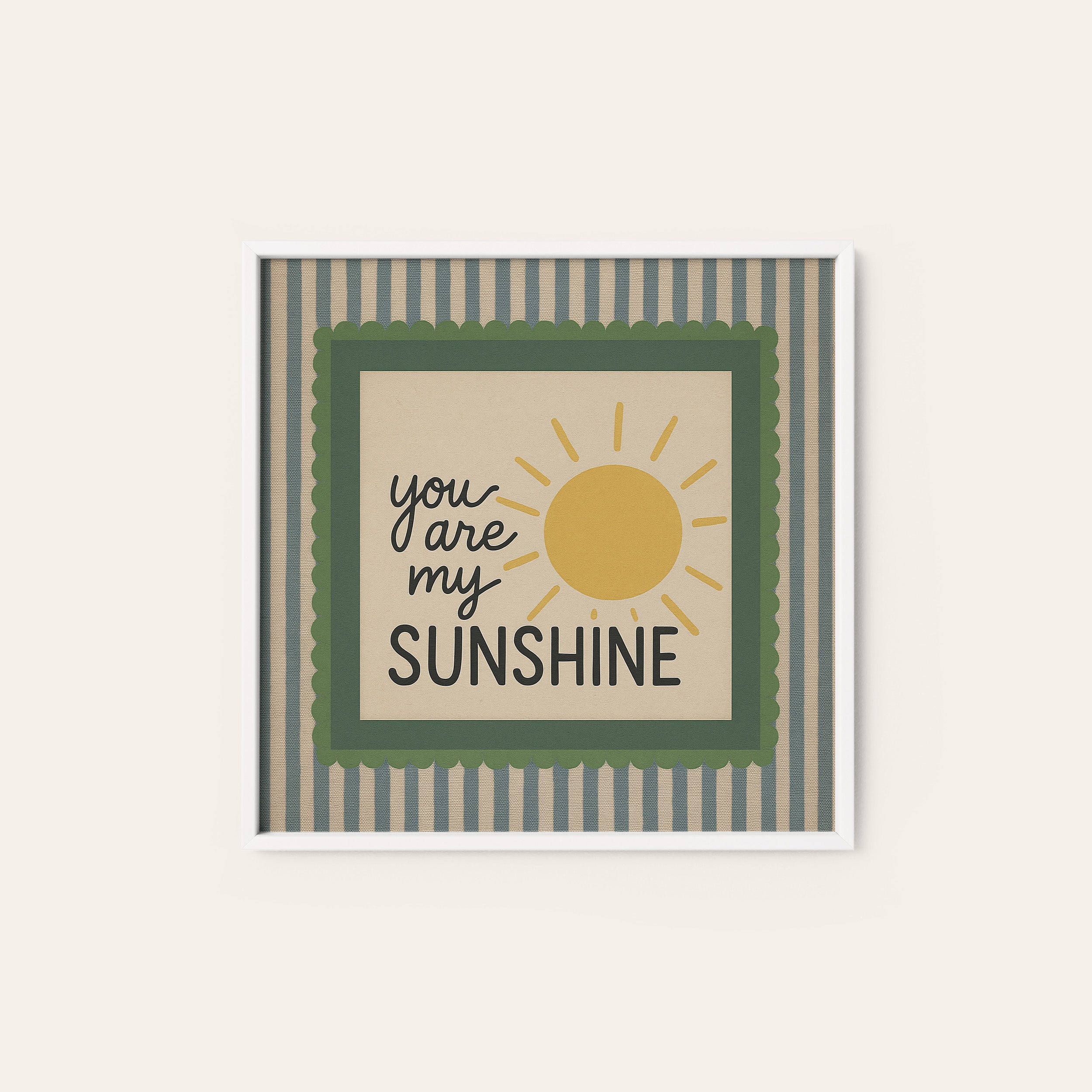 You Are My Sunshine — Sun Print – white frame