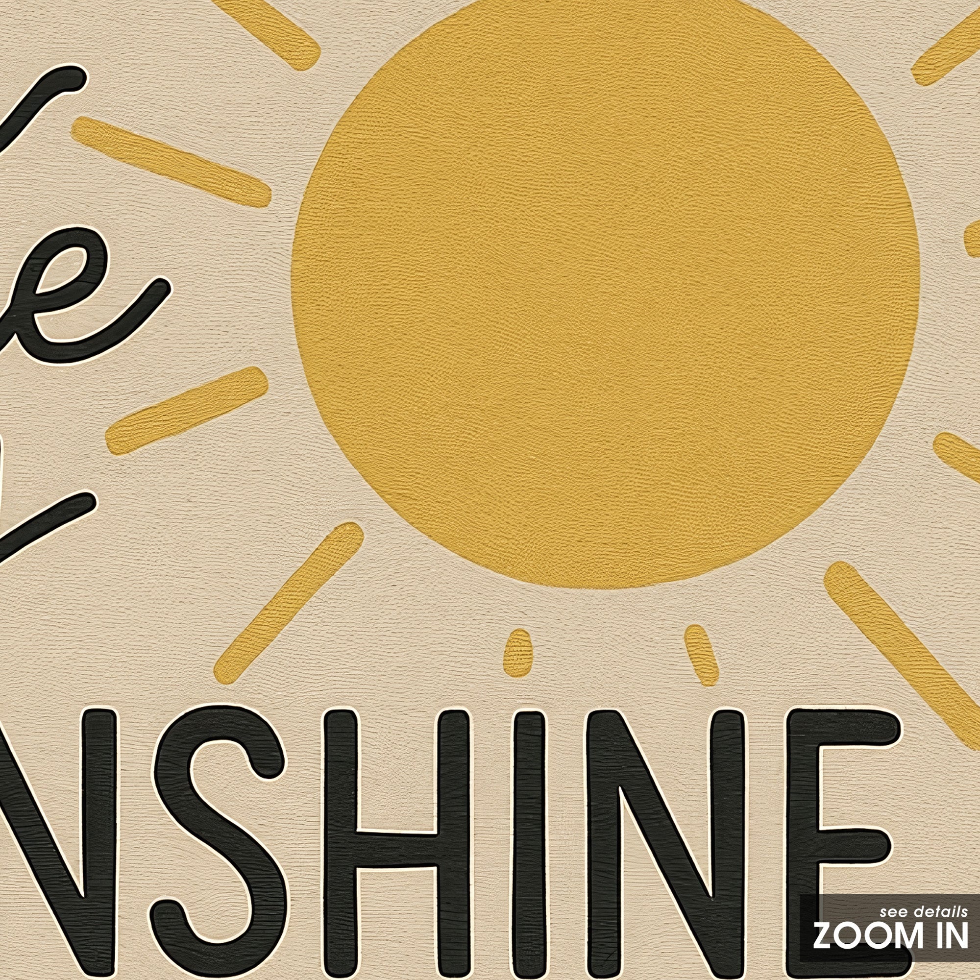 You Are My Sunshine — Sun Print – detail closeup