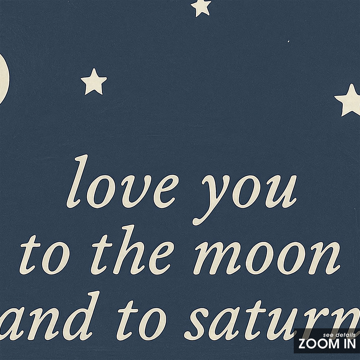Moon and Saturn - Celestial Quote Print - artwork detail