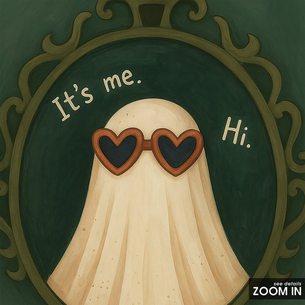 It's Me, Hi - Ghost Mirror Print - artwork detail