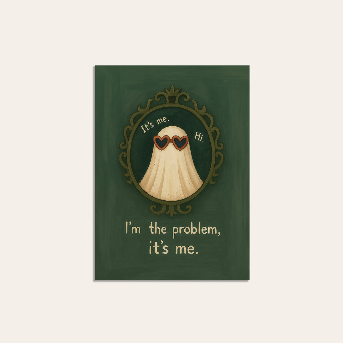 It's Me, Hi - Ghost Mirror Print - unframed print
