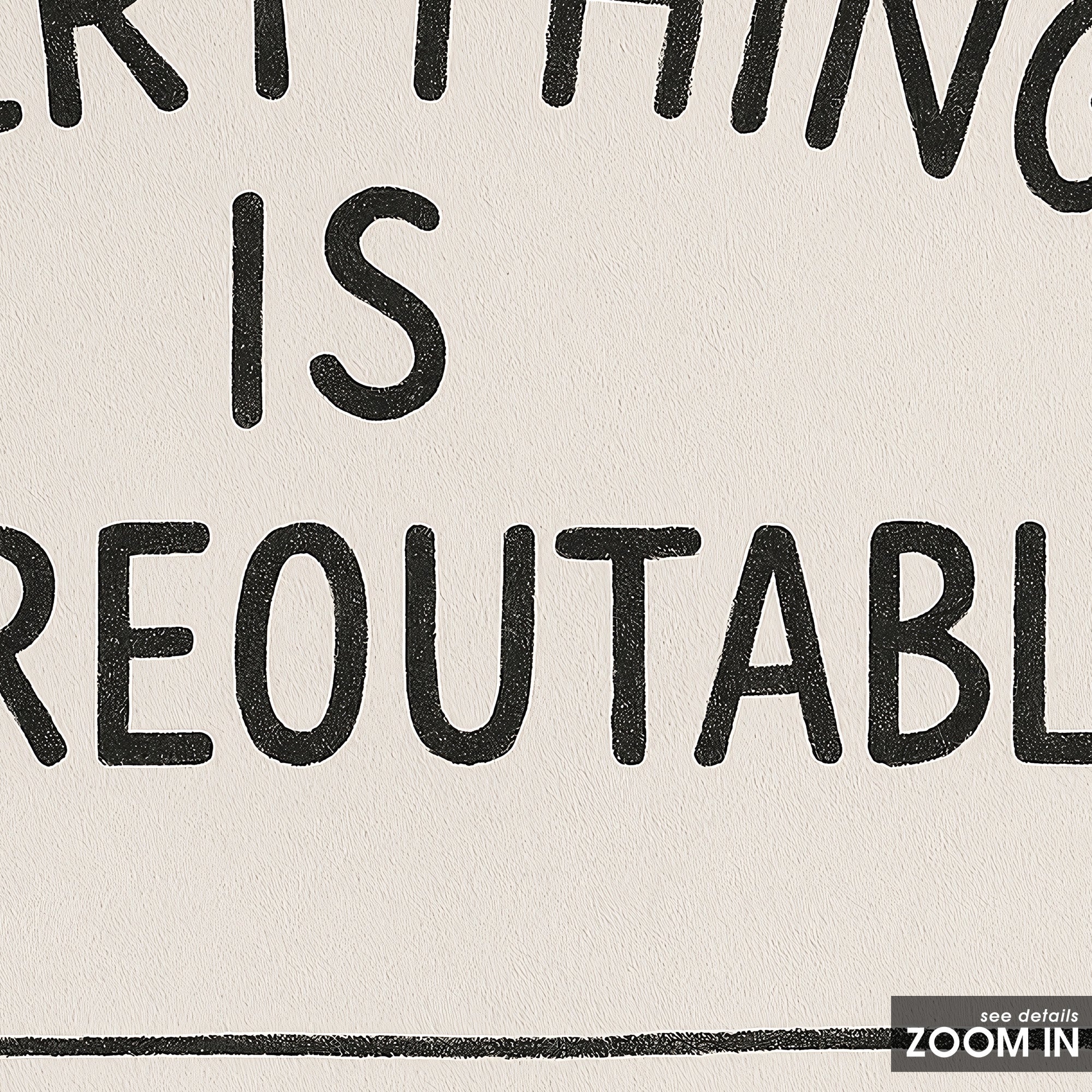 Figureoutable Sign — Olive Quote Print – in room setting
