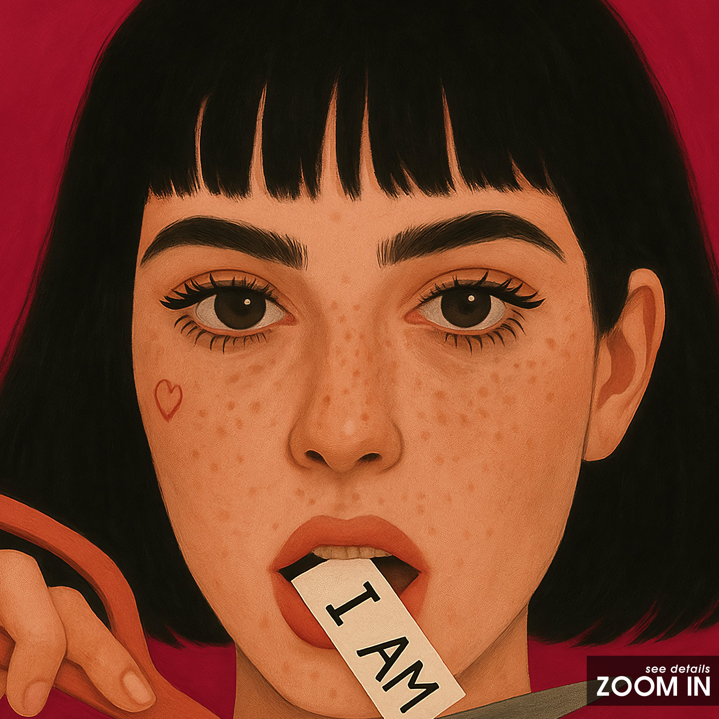 Cutting It Out — Sorry Print – in room setting