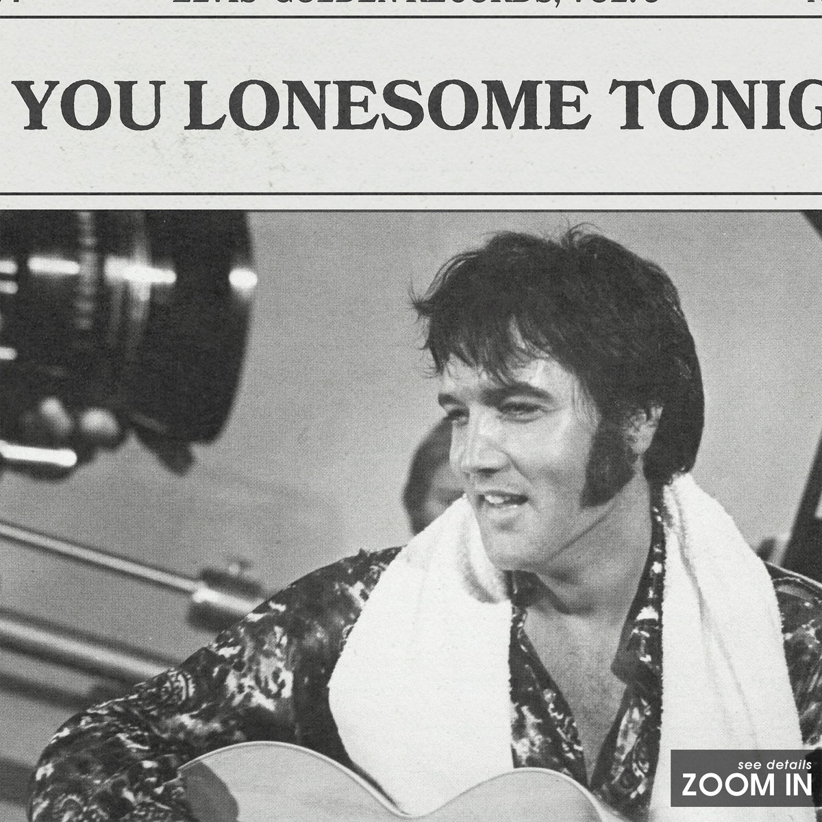 Elvis Presley Are You Lonesome Tonight? newspaper poster — close-up detail