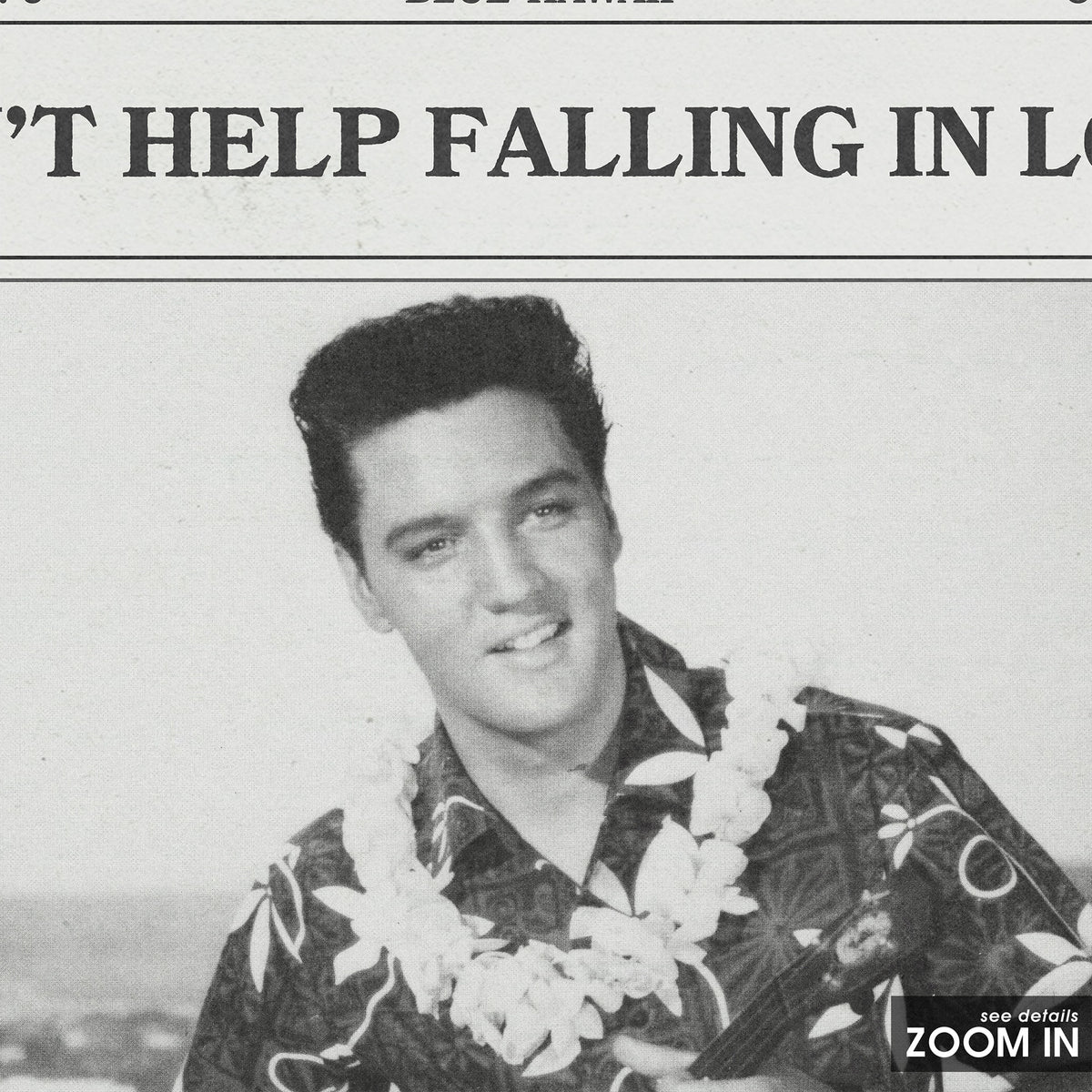 Elvis Presley Can't Help Falling in Love newspaper poster — close-up detail