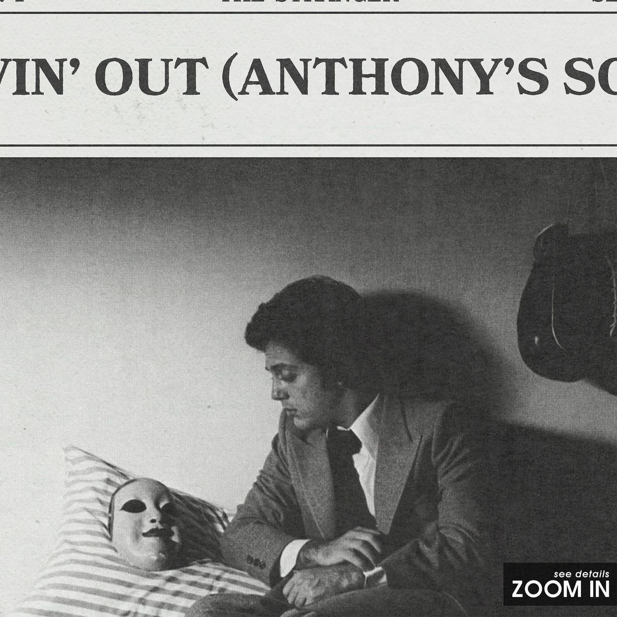 Billy Joel Movin' Out newspaper poster — close-up detail