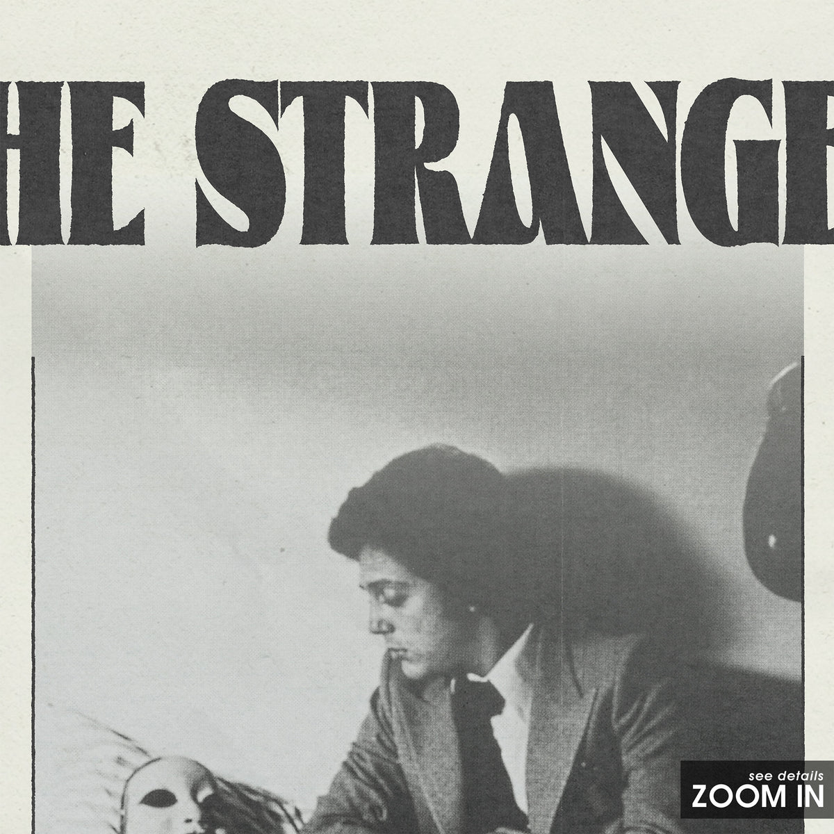 Billy Joel The Stranger newspaper poster, Tracklist — close-up detail