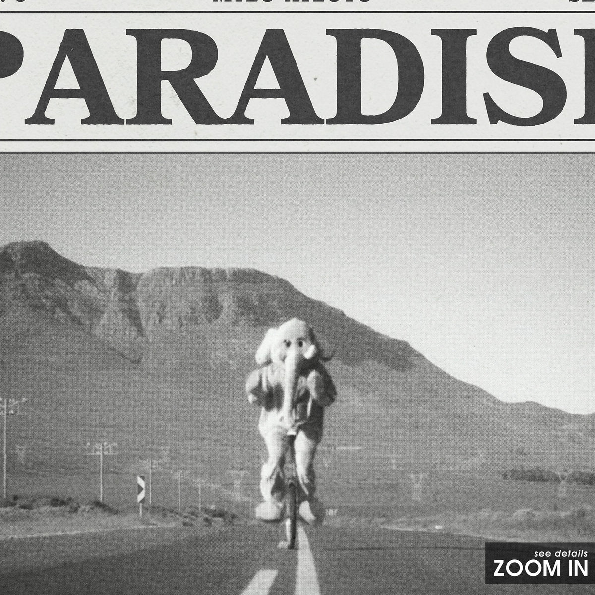 Coldplay Paradise newspaper poster — close-up detail