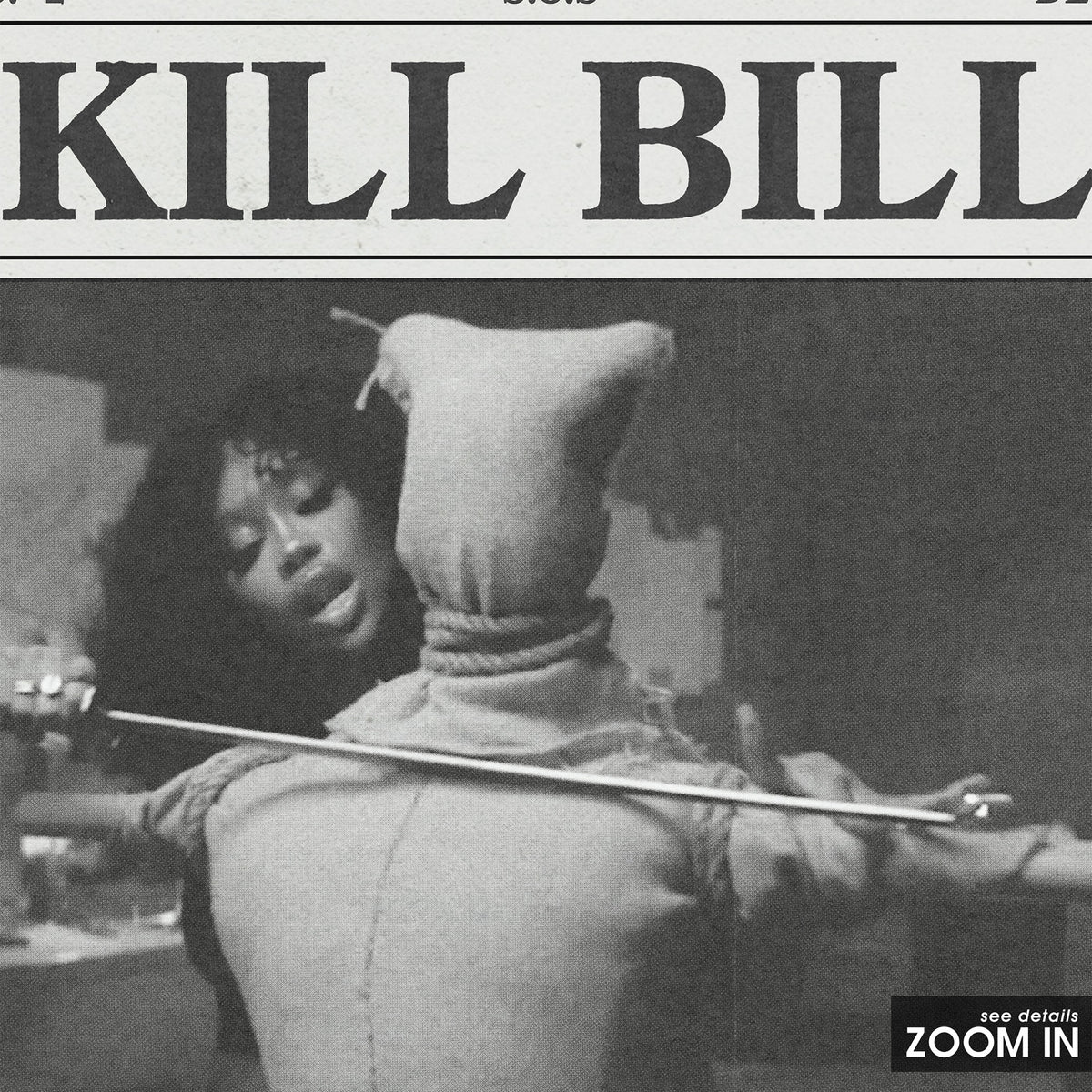 SZA Kill Bill newspaper poster — close-up detail