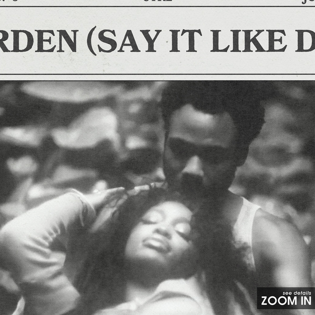 SZA Garden (Say It Like Dat) newspaper poster — close-up detail