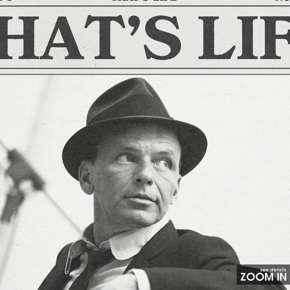 Frank Sinatra That's Life newspaper poster — close-up detail