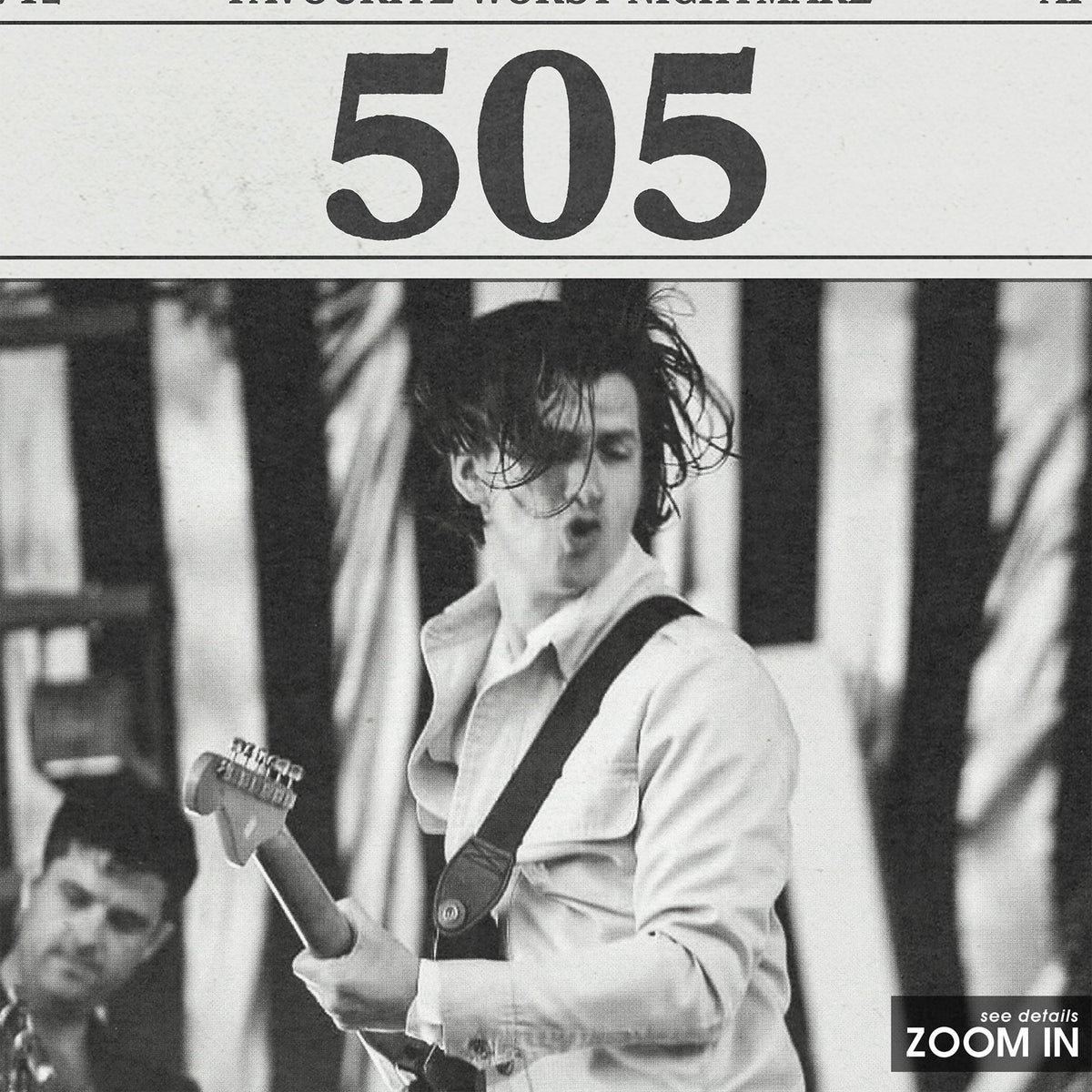 Arctic Monkeys 505 newspaper poster, Guitar — close-up detail