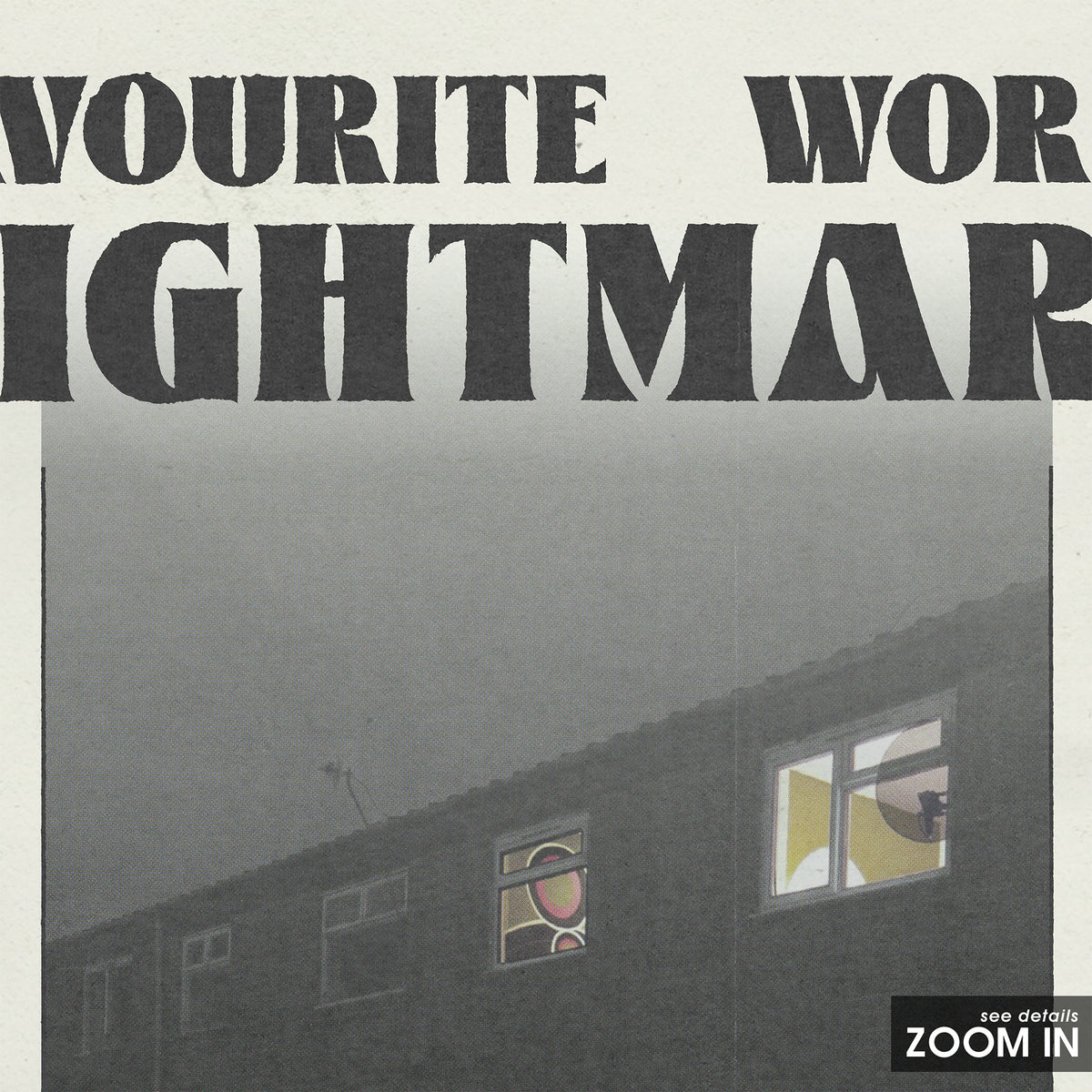 Arctic Monkeys Favourite Worst Nightmare newspaper poster — close-up detail