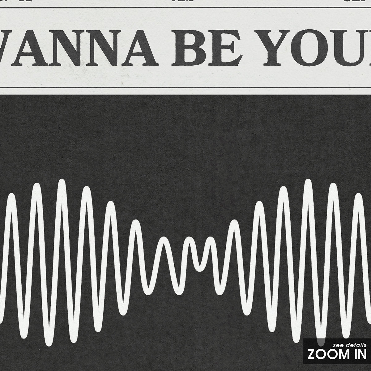 Arctic Monkeys I Wanna Be Yours newspaper poster — close-up detail