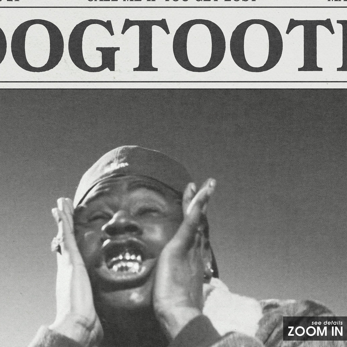 Tyler, the Creator Dogtooth newspaper poster, Close-up — close-up detail