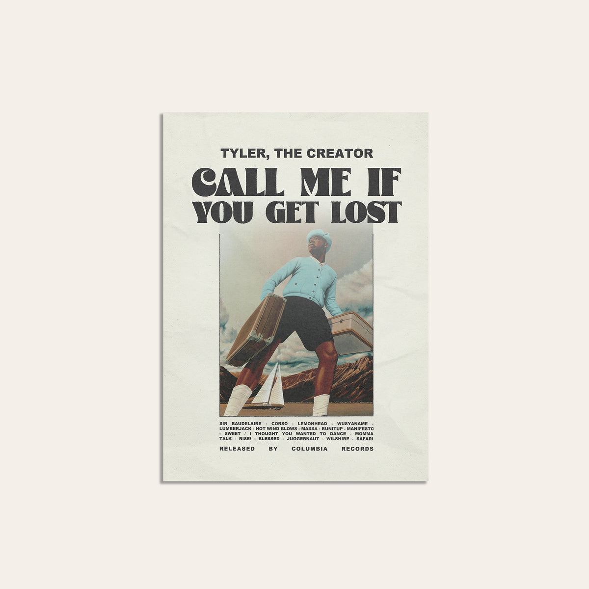Tyler, the Creator Call Me If You Get Lost newspaper poster — unframed print