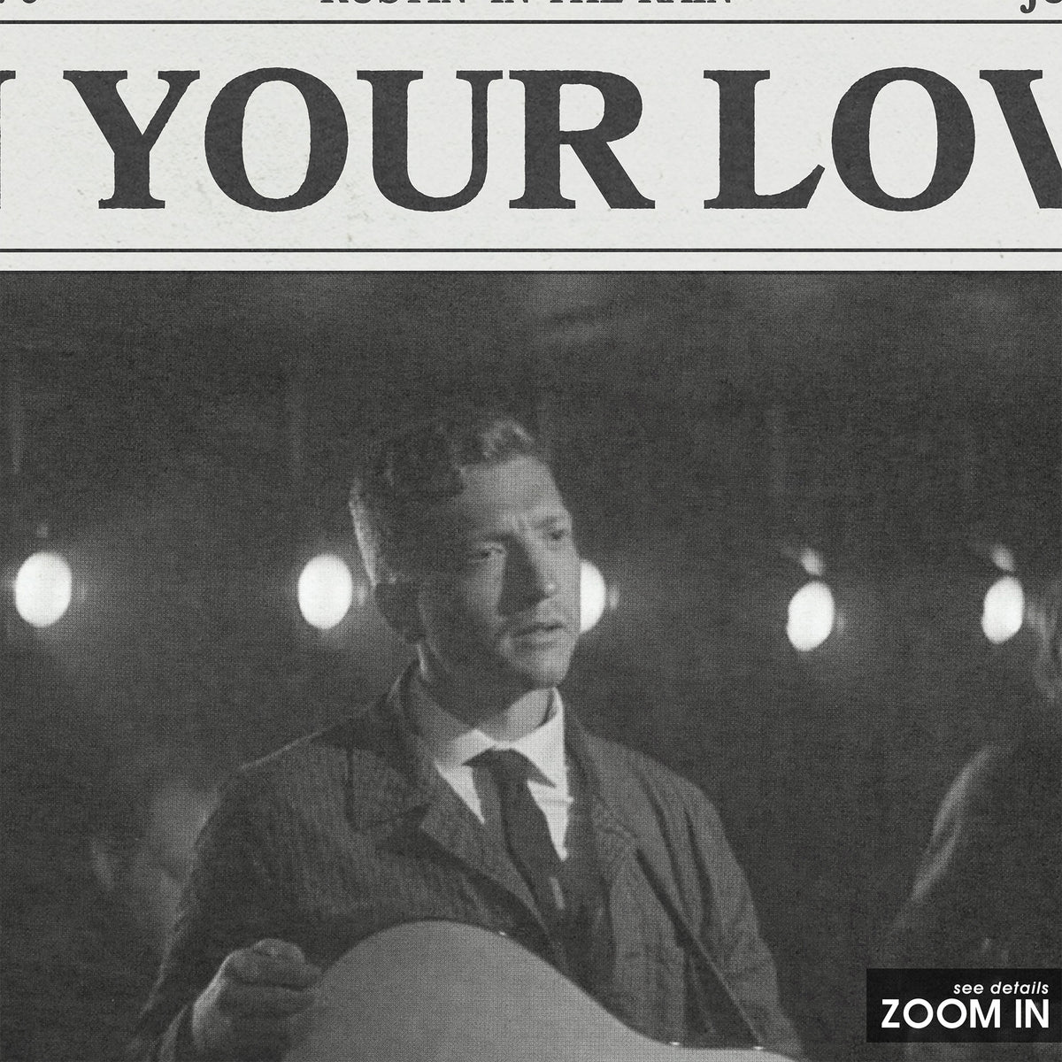 Tyler Childers In Your Love newspaper poster, Indoor Guitar — close-up detail