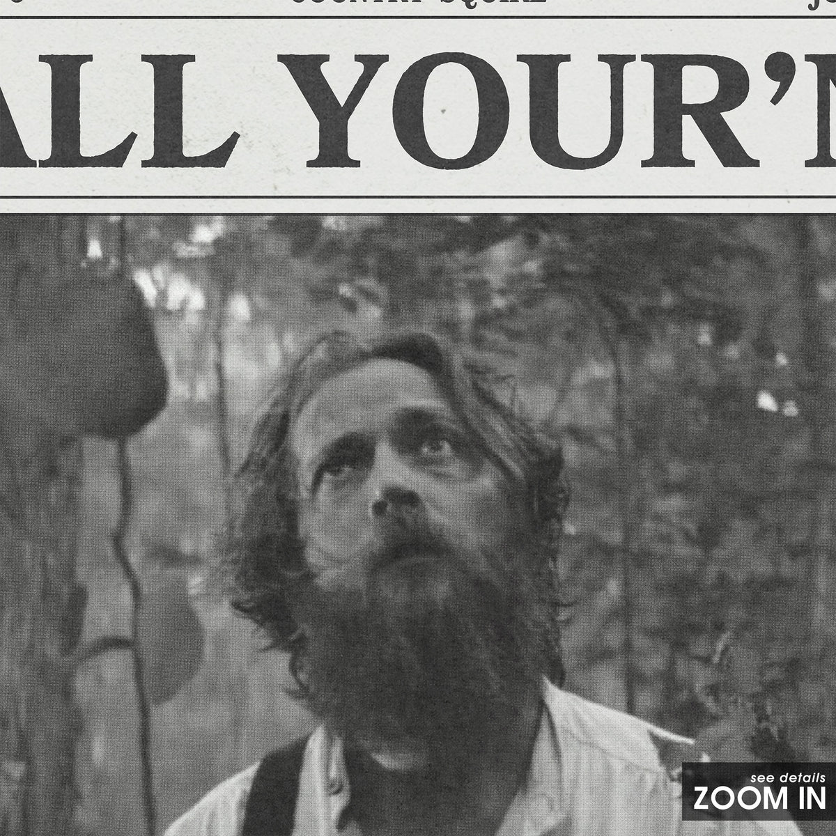 Tyler Childers All Your'n newspaper poster, Outdoor — close-up detail