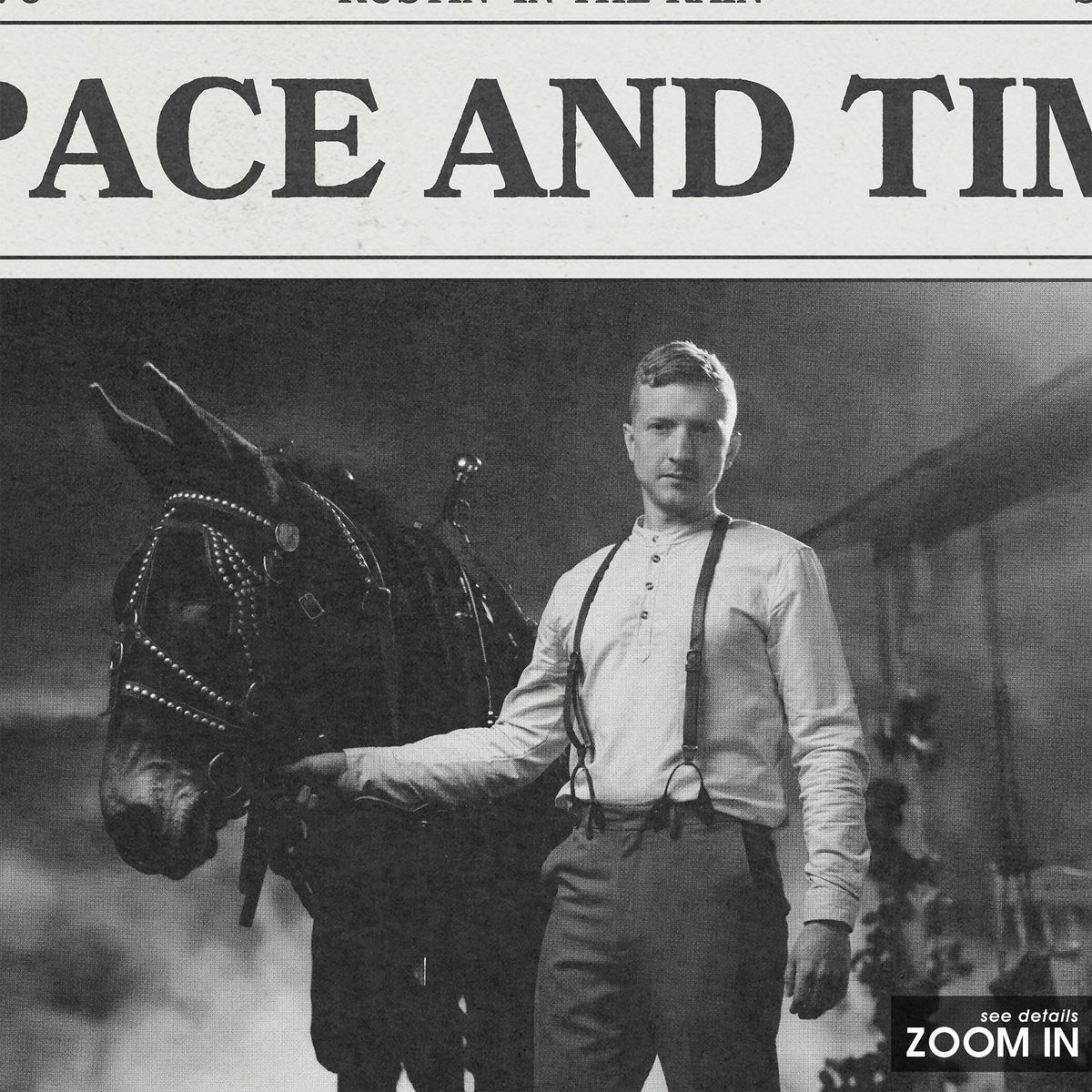 Tyler Childers Space and Time newspaper poster — close-up detail