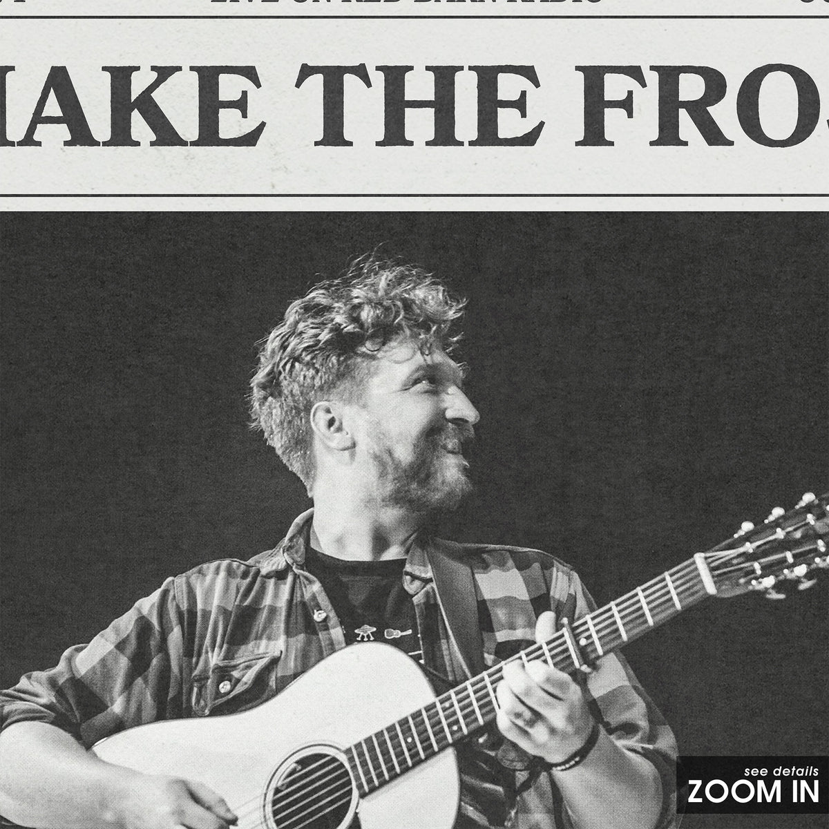 Tyler Childers Shake the Frost newspaper poster — close-up detail