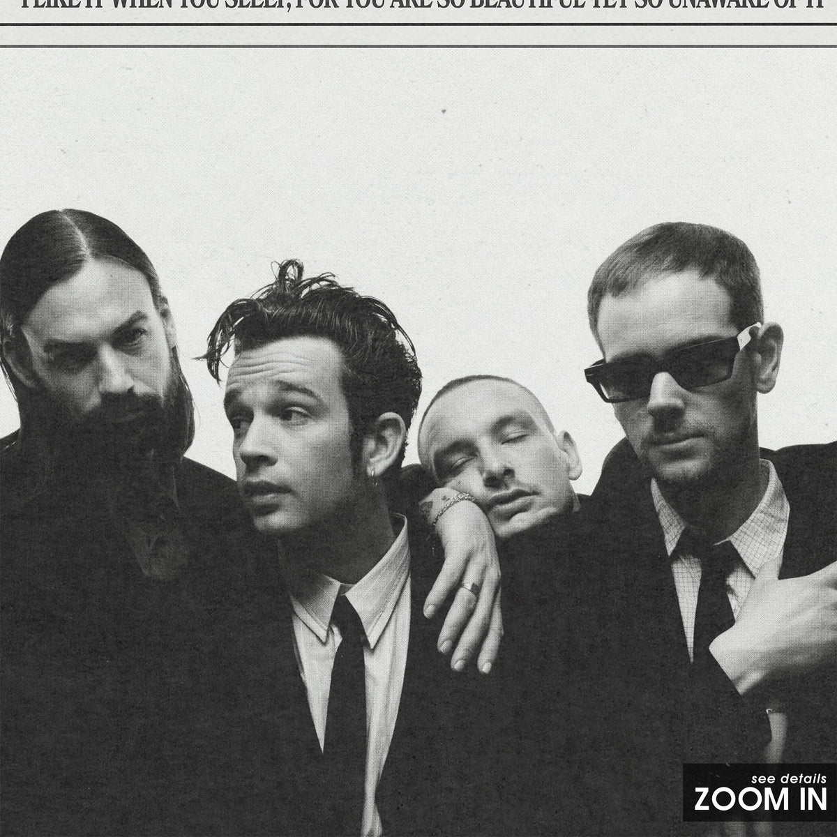 The 1975 I Like It When You Sleep album poster — close-up detail