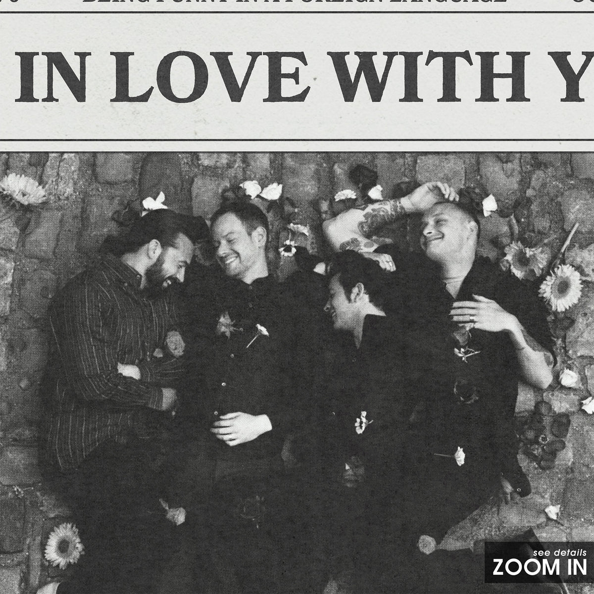 The 1975 I'm in Love with You newspaper poster — close-up detail