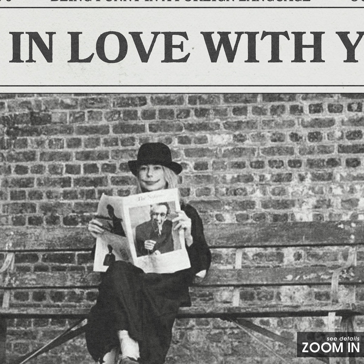 The 1975 I'm in Love with You newspaper poster — close-up detail