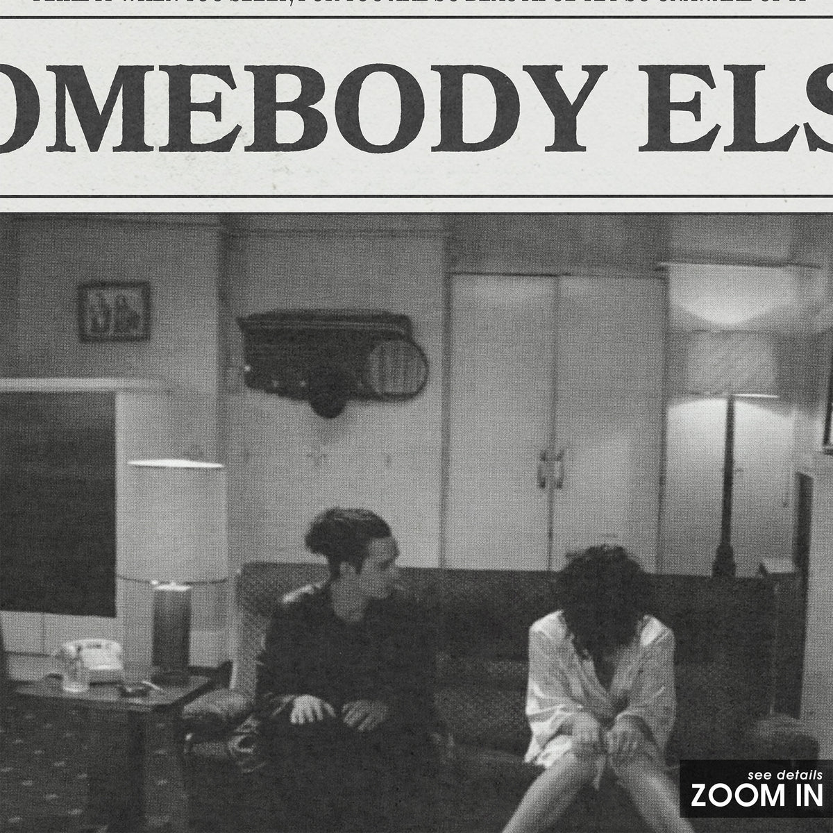 The 1975 Somebody Else newspaper poster — close-up detail