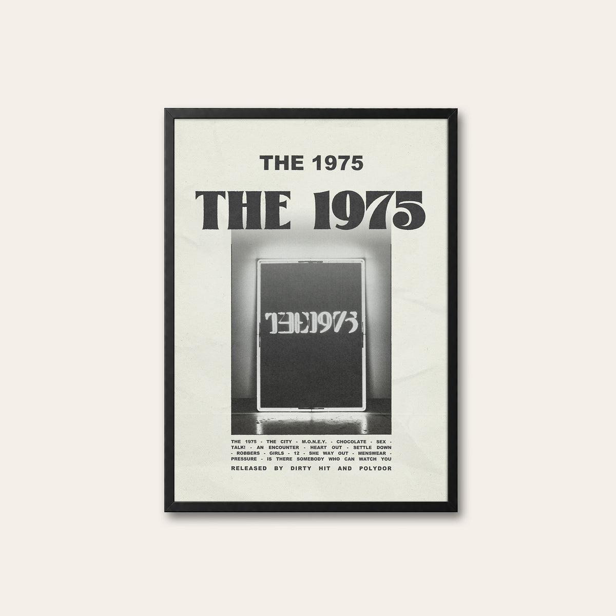 The 1975 The 1975 album poster — black frame
