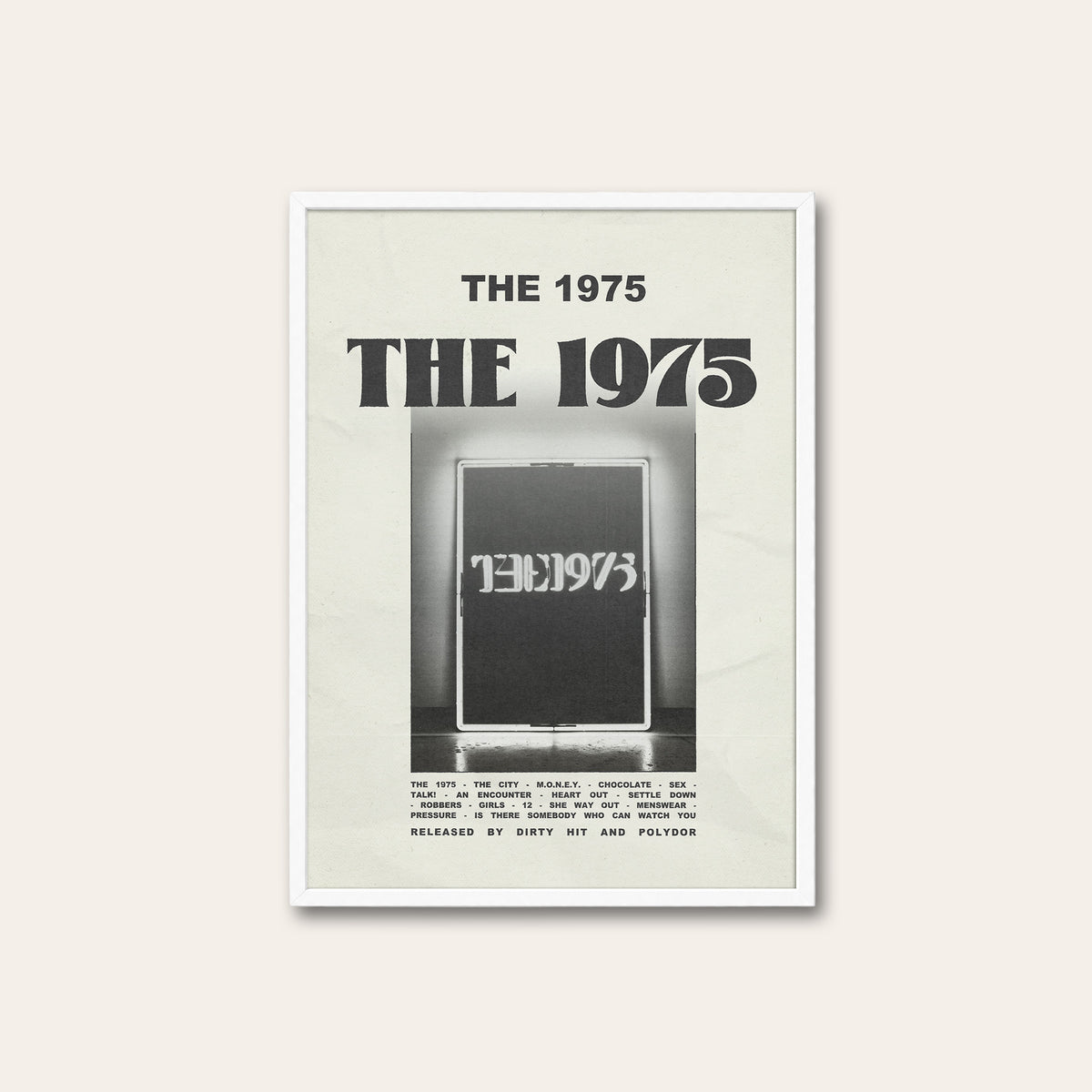 The 1975 The 1975 album poster — white frame