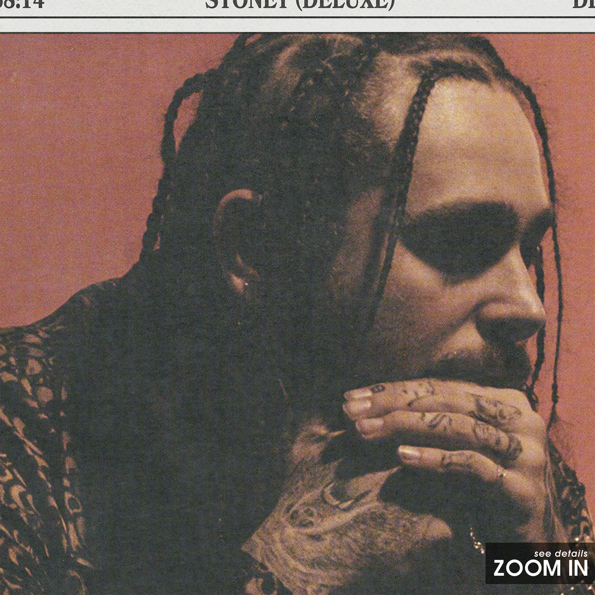 Post Malone Stoney album poster — close-up detail