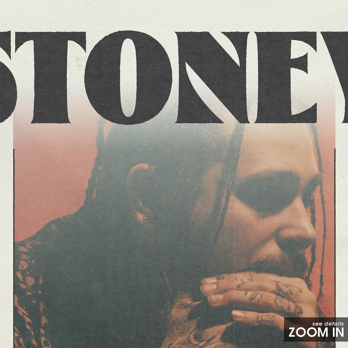 Post Malone Stoney album poster — close-up detail