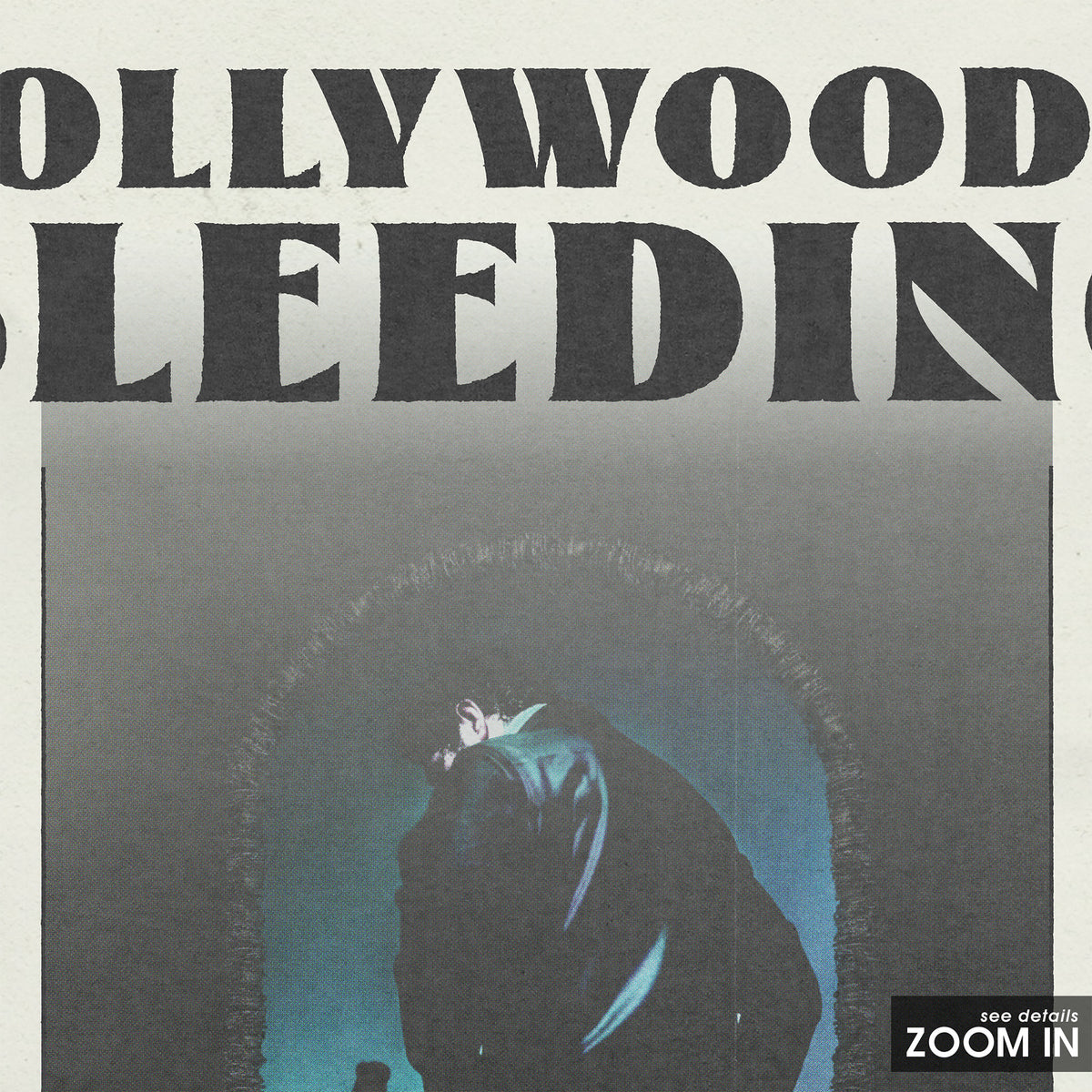 Post Malone Hollywood's Bleeding album poster — close-up detail