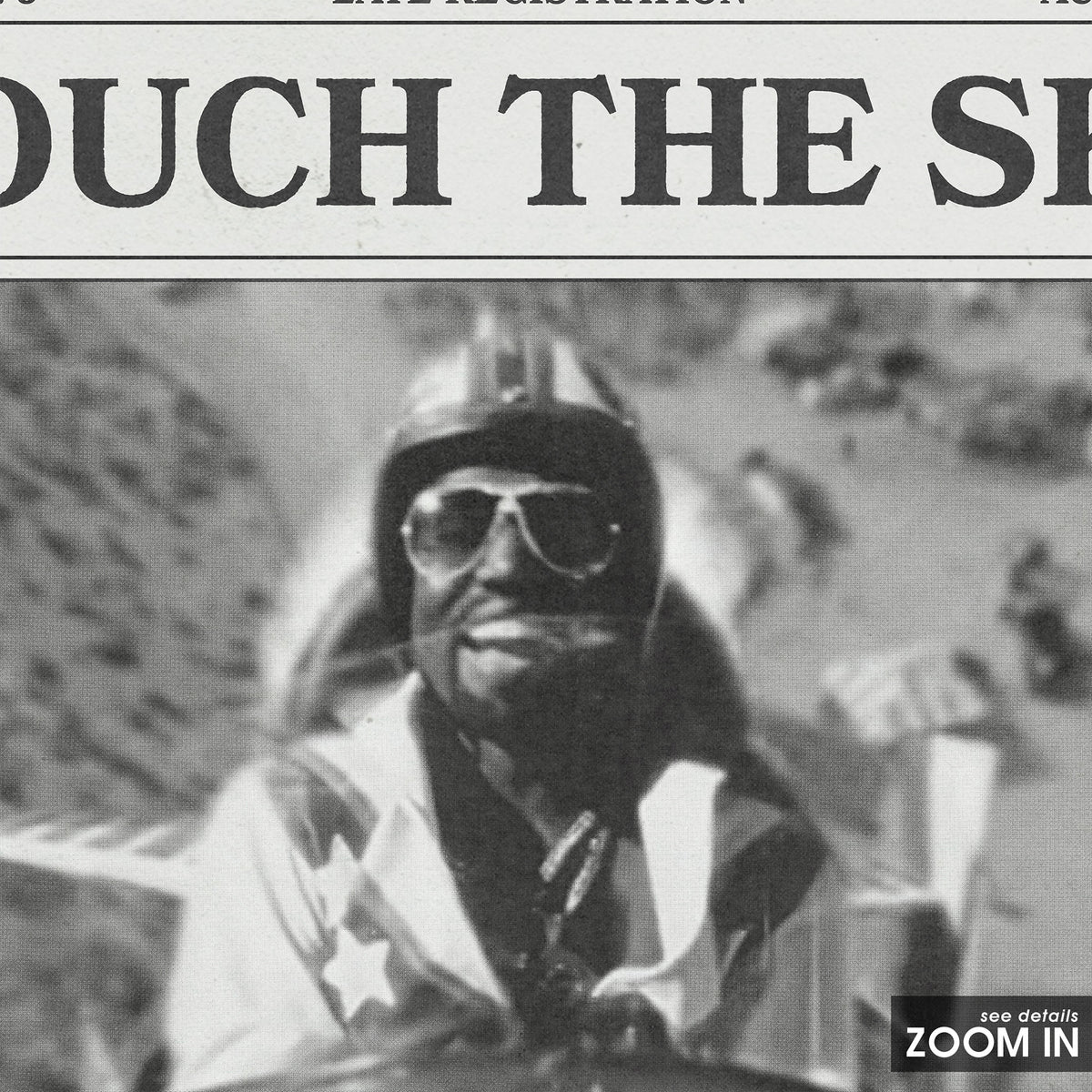 Kanye West Touch the Sky newspaper poster — close-up detail