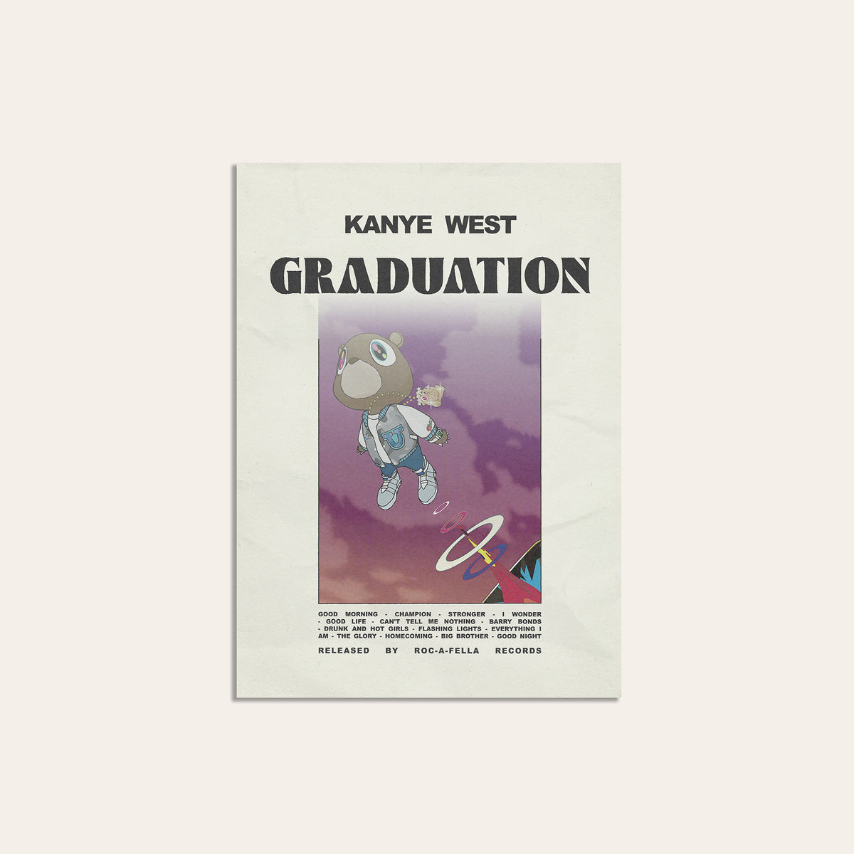 Kanye West Graduation album poster — unframed print
