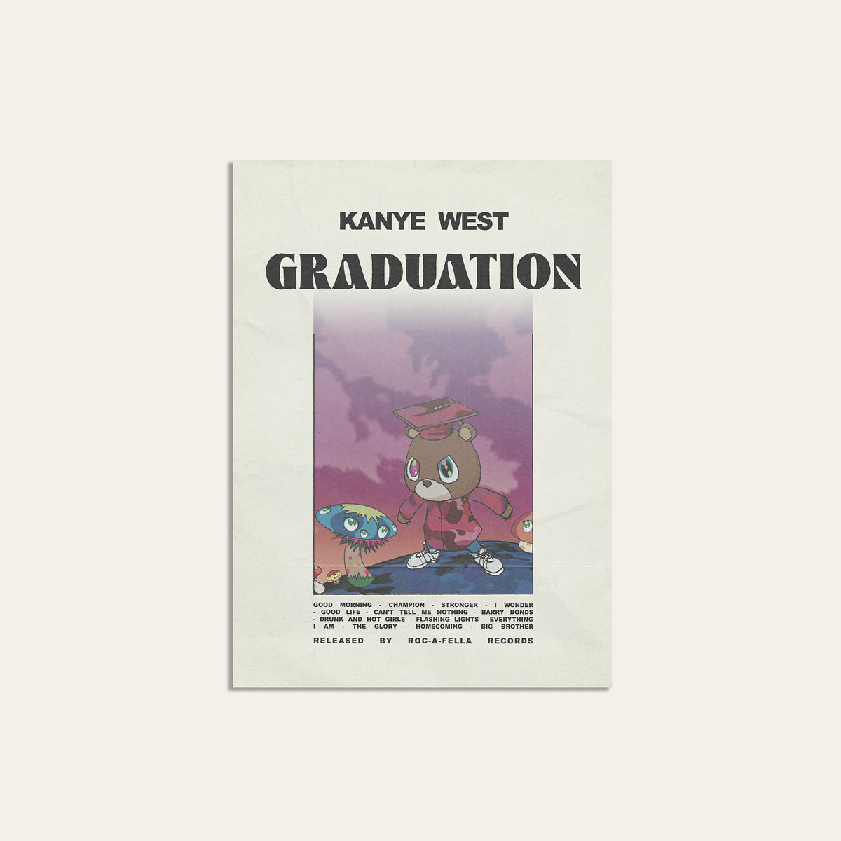 Kanye West Graduation album poster — unframed print