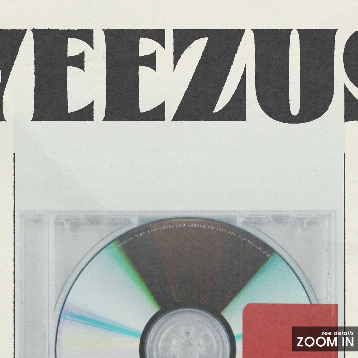 Kanye West Yeezus album poster — close-up detail