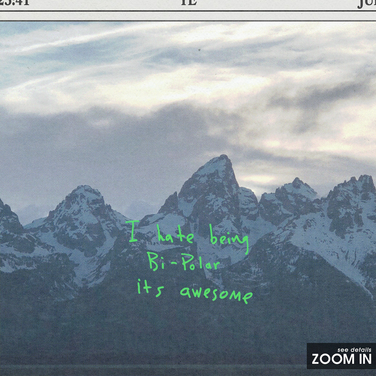 Kanye West Ye album poster — close-up detail