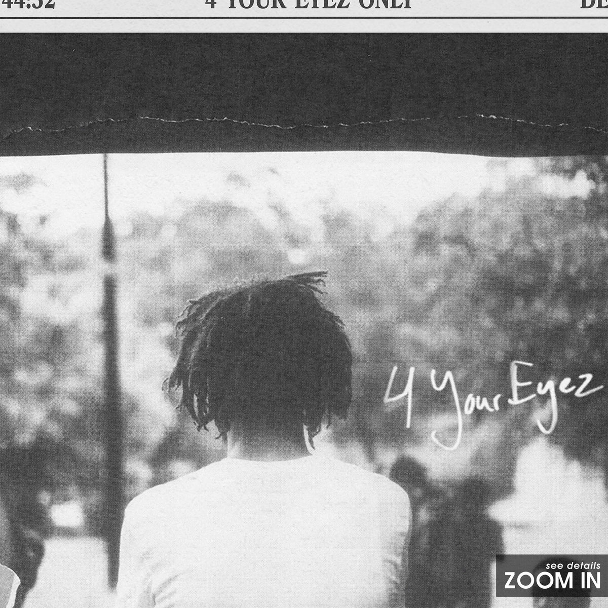 J. Cole 4 Your Eyez Only album poster — close-up detail