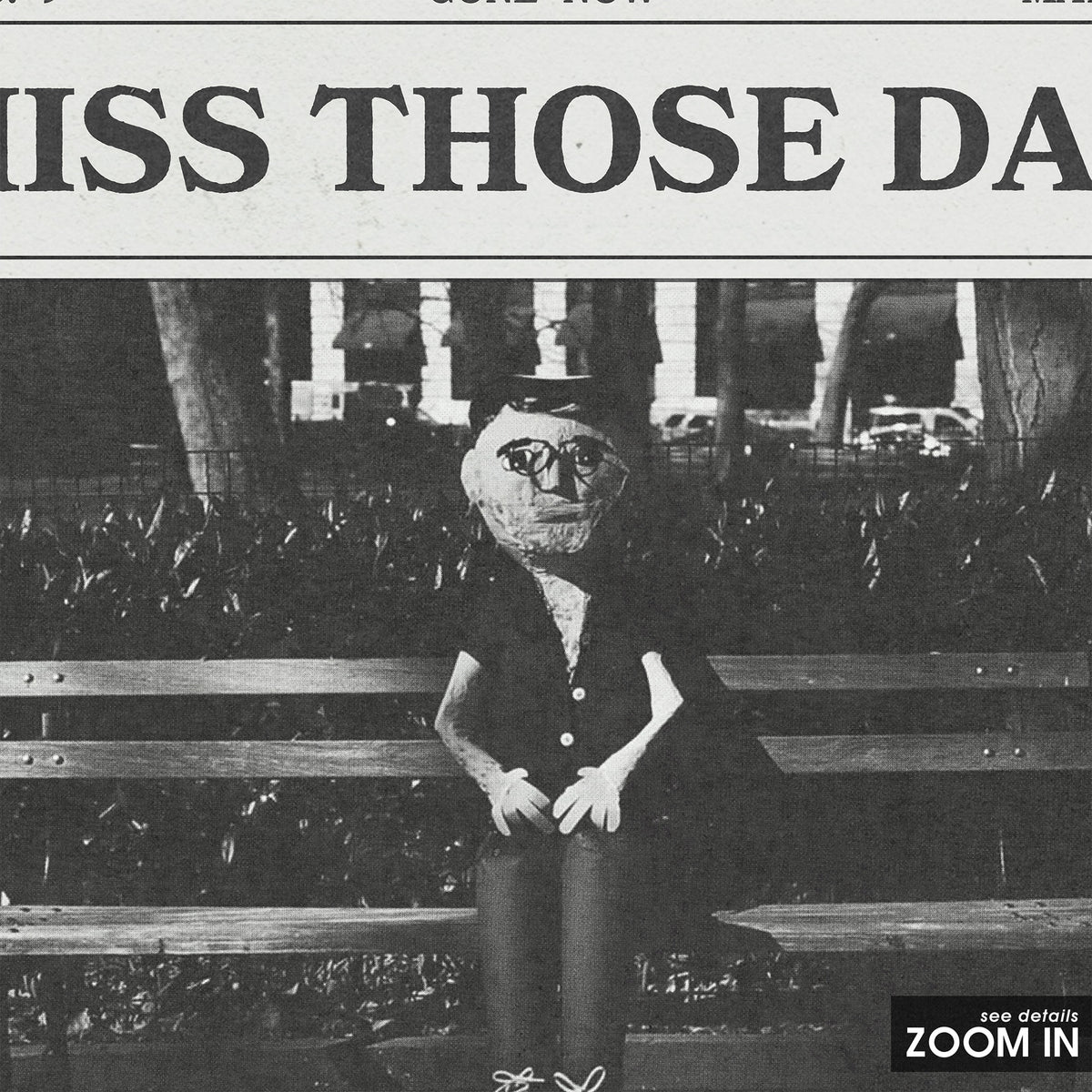 Bleachers I Miss Those Days newspaper poster — close-up detail
